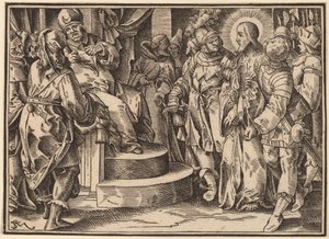 Christus erzählt seinen Jüngern vom Jüngsten Gericht