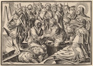 Christus erzählt seinen Jüngern vom Jüngsten Gericht