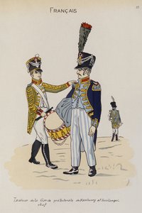 Ein Trommler und Meisterbäcker der Präfekturwache von Hamburg, ca. 1806