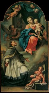 Der heilige Johannes von Nepomuk empfängt von Maria den Sternenkranz von Christoph Unterberger
