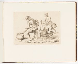 Tafel 8, Die verabreichte Einlauf (Le Lavement Rendu), Singeries ou différentes actions de la vie humaine représentées par des singes