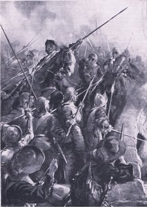 Schlacht von Preston, 17. August 1648: Beim Stoß der Pike wurden sie von der Brücke geschlagen, Illustration aus 