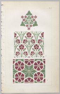 Die Kunst des dekorativen Designs: mit einem Anhang, der die Stunden des Tages angibt, zu denen Blumen öffnen, veröffentlicht von Day & Son, London, 1862 von Christopher Dresser