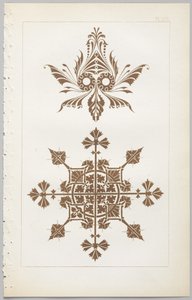 Die Kunst des dekorativen Designs: mit einem Anhang, der die Stunden des Tages angibt, zu denen Blumen öffnen, veröffentlicht von Day & Son, London, 1862 von Christopher Dresser