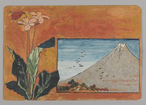 Fuji mit Blumen