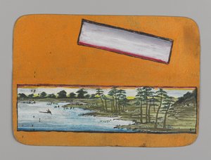 Kleine Karte mit Landschaft, ca. 1880