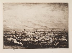 London vom Parliament Hill aus gesehen, veröffentlicht 1923 von Christopher Richard Wynne Nevinson