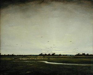 Eine englische Landschaft, Romney Marsh von Christopher Richard Wynne Nevinson