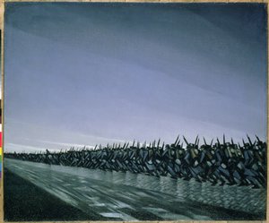 Kolonne auf dem Marsch, 1915 von Christopher Richard Wynne Nevinson