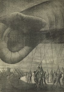 Ein Beobachtungsballon wird nachts heruntergezogen, 1918