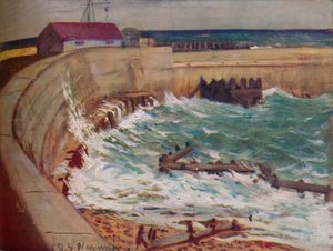 Flut, West Bay, ca. 1930 von Christopher Richard Wynne Nevinson