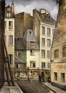 Rue St. Julien le Pauvre, Paris von Christopher Richard Wynne Nevinson