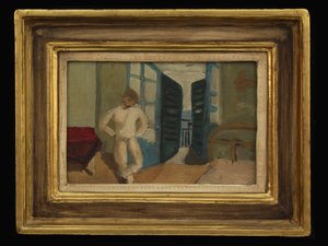 Junge im Schlafzimmer von Christopher Wood