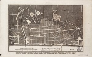 Plan der Stadt London nach dem Großen Brand von 1666