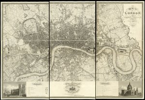 Karte von London, aus einer tatsächlichen Vermessung in den Jahren 1824 von Christopher and John (fl.1821 40) Greenwood