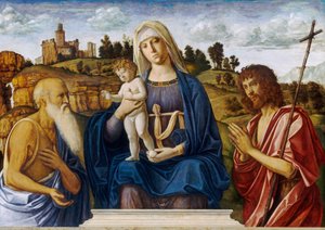 Madonna und Kind mit dem heiligen Hieronymus und dem heiligen Johannes dem Täufer
