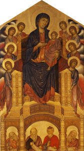 Santa Trinita Maestà (Madonna auf dem Thron; Madonna und Kind auf dem Thron mit acht Engeln, Santa Trinita Madonna)
