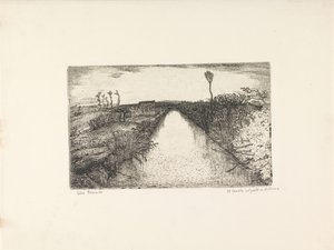 Landschaft mit Kanal von Cino Bozzetti