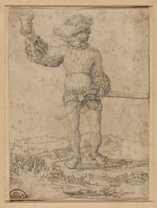 Söldner in einer Landschaft von Circle of Wolf Huber