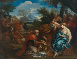 Laban sucht nach den Götterbildern, versteckt von Rahel, 1670er Jahre