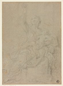 Sitzende Madonna mit Kind