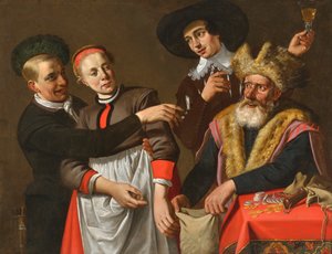 Rivalen, erste Hälfte des 17. Jahrhunderts von Claes Cornelisz. Moeyaert