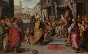 Das Urteil des Cambyses, 1620 von Claes Jacobsz van der Heck