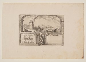 Leuchtturm in Zandvoort, aus Ansichten der Umgebung von Haarlem (Plaisante Plaetsen) von Claes Jansz. Visscher