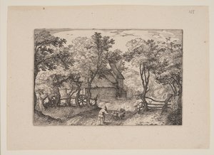 Der Weg nach Heemstede, aus Ansichten der Umgebung von Haarlem (Plaisante Plaetsen) von Claes Jansz. Visscher
