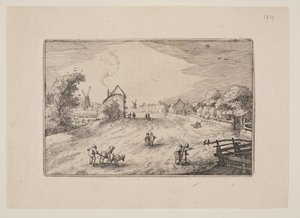 Der Weg nach Leiden, aus Ansichten in der Umgebung von Haarlem (Plaisante Plaetsen) von Claes Jansz. Visscher