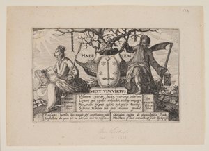 Titel, aus Ansichten der Umgebung von Haarlem (Plaisante Plaetsen) von Claes Jansz. Visscher