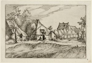 Bauernhöfe in einem Dorf, Platte acht nach Bilder von Bauernhöfen, Landhäusern und rustikalen Dörfern
