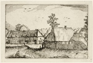 Große Schuppen, Platte 21 nach Bilder von Bauernhöfen, Landhäusern und rustikalen Dörfern (Praediorum villarum et rusticarum casularum icones)
