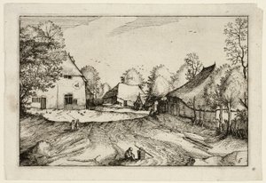 Der Schwanenwirt, Platte sechs nach Bilder von Bauernhöfen, Landhäusern und rustikalen Dörfern (Praediorum villarum et rusticarum casularum icones)