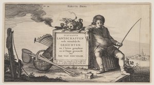 Titelseite, aus Landschaften (Playsante Lantschappen) von Claes Jansz. Visscher II