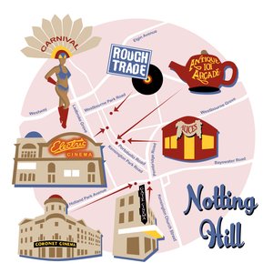 Karte von Notting Hill von Claire Huntley