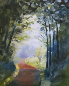 Sonniger Waldweg