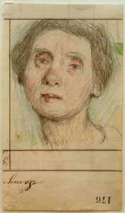 Selbstbildnis en face von Clara Siewert