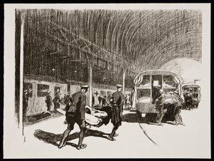 Entladung in England, 1917 von Claude Allin Shepperson