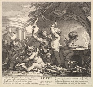 Feuer, 18. Jahrhundert von Claude Augustin Duflos