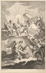 Frontispiz, aus Der Bau von St. Sulpice von Alexis Piron, ca. 1744