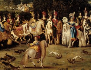 Die vier Elemente. Luft (Detail) von Claude Deruet
