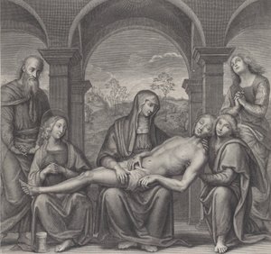 Christus im Grab, ruhend auf dem Schoß der Jungfrau, nach Perugino, ca. 1685-1727