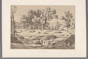 Landschaft mit Blick auf den Berg Pentelikon von Claude Félix Théodore Caruelle d