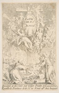 Frontispiz zur Serie Das Leben Christi von Claude Gillot, Jacques Gabriel Huquier