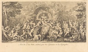 Fest des Gottes Pan, gefeiert von Sylvanen und Nymphen von Claude Gillot