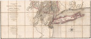 Chorographische Karte der Provinz New-York von Sauthier [unterer Teil der Karte]