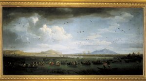 Charles de Bourbon jagt Enten am Patria-See, Gemälde von Joseph Vernet von Claude Joseph Vernet