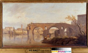 Le Ponte Rotto in Rom von Claude Joseph Vernet