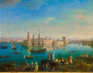 Der Eingang des Hafens von Marseille im Jahr 1754 (Detail)
